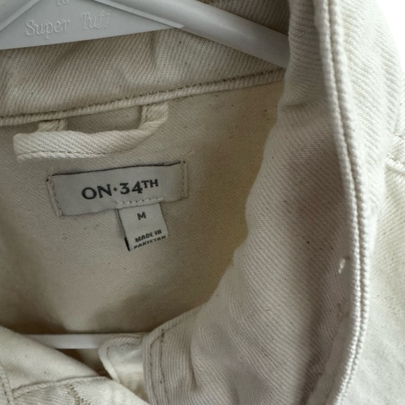 On 34th Womens Ecru Jean Jacket - New - Picture 5 of 6